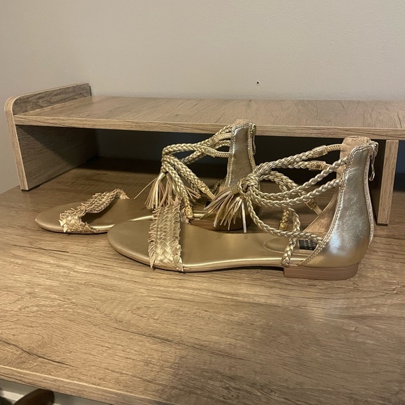 WHBM Gold Gladiator Style Sandals - Picture 6 of 11